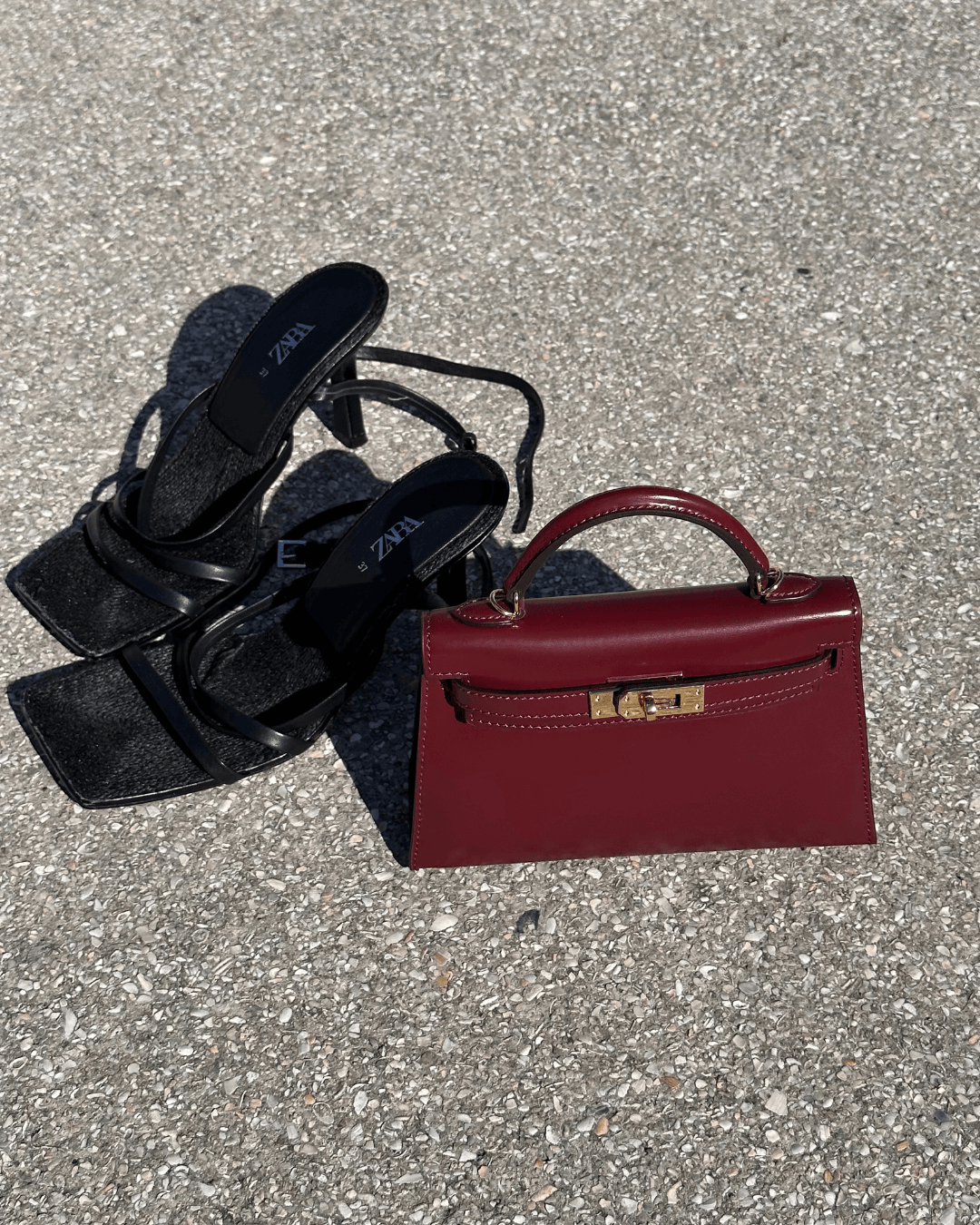 DELAUNAY | Mini Sac en Cuir Bordeaux Élégant