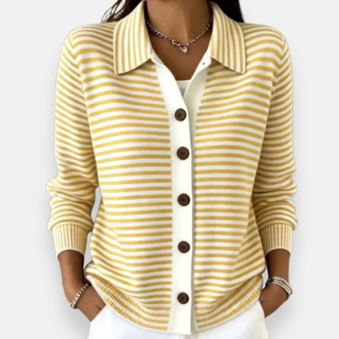 DELAUNAY | Cardigan Rayé à Boutons Camille