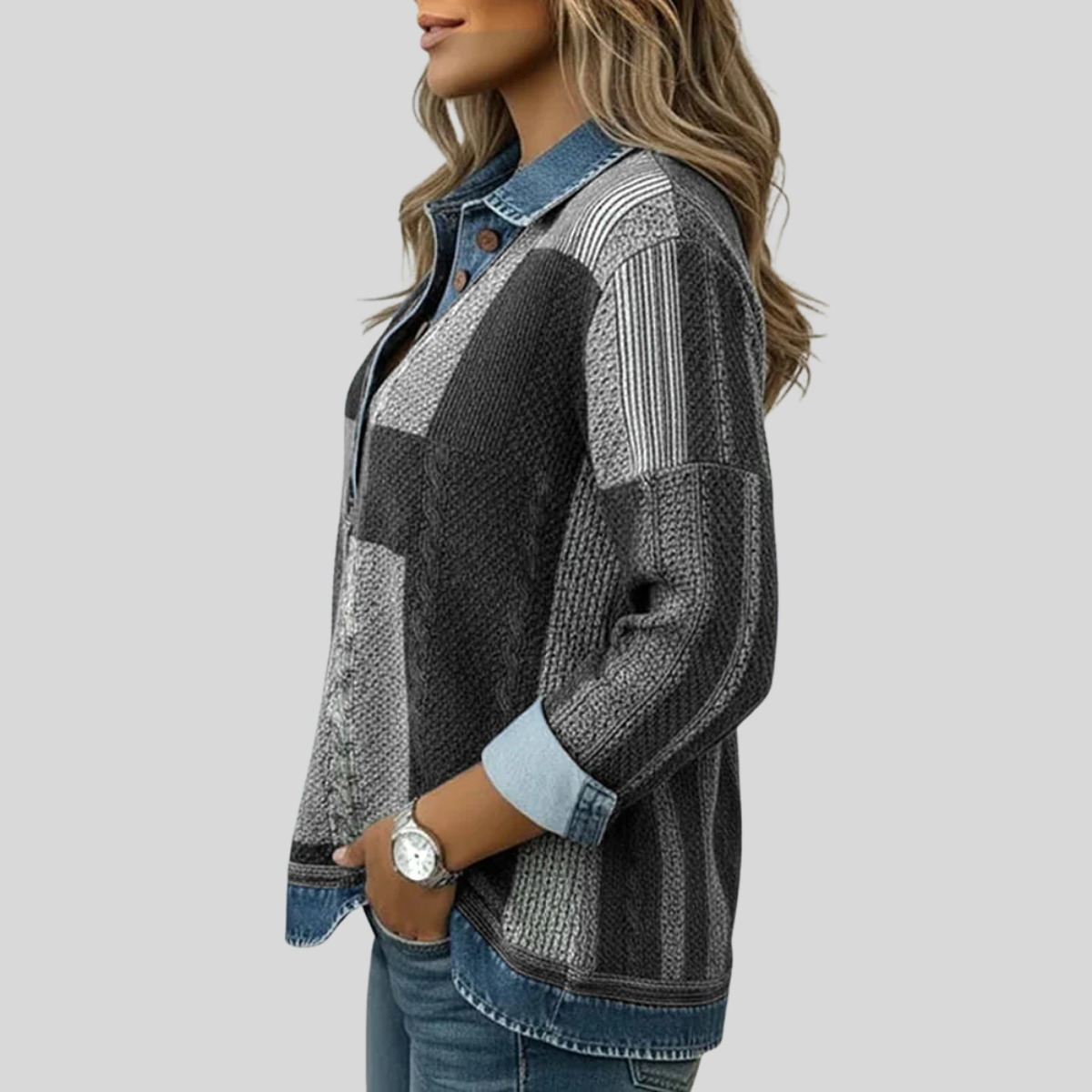 Meridell™ | Pull imprimé colorblock