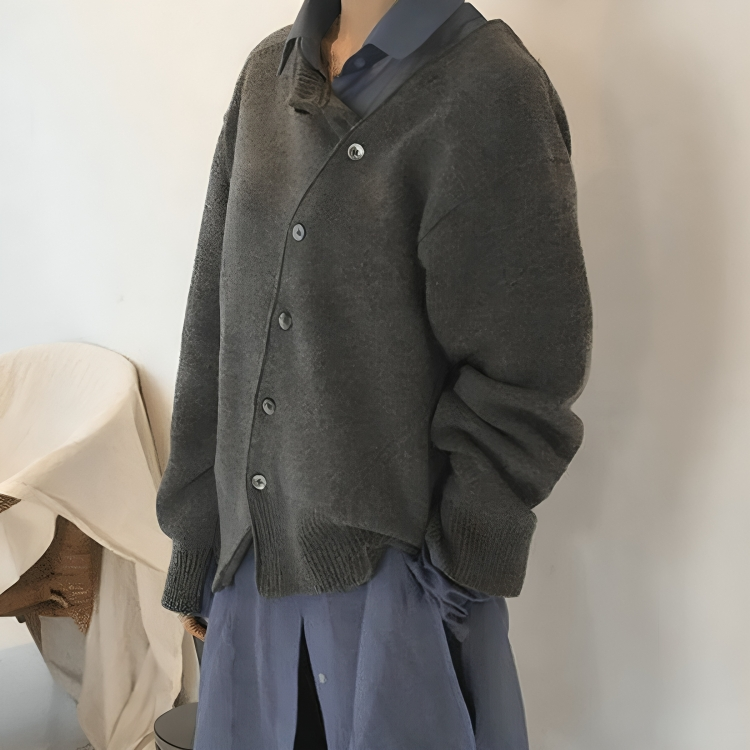 Luna | Cardigan à Boutons Asymétriques