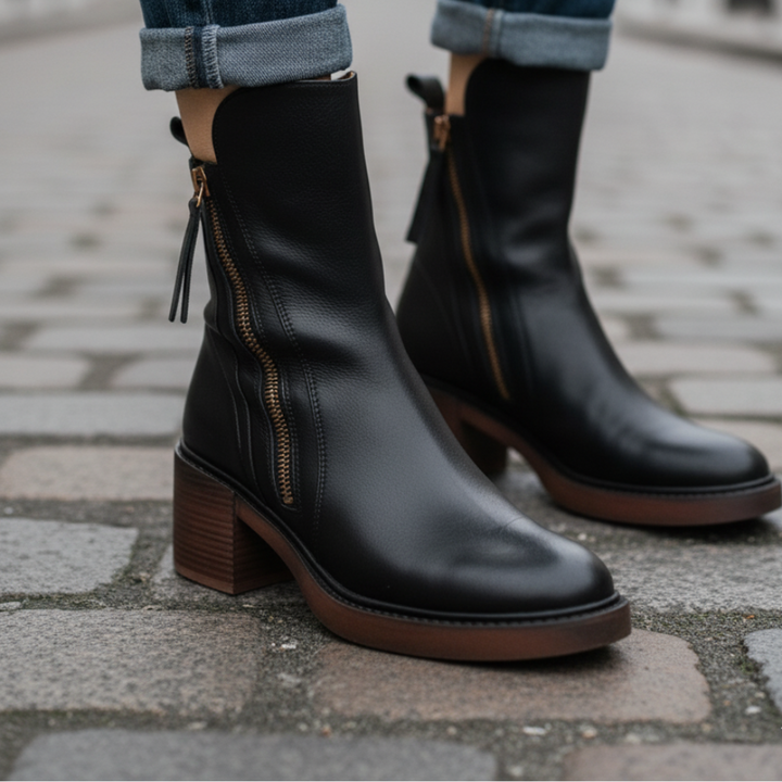 Delaunay | Bottines Zippées Talon Confort Isabelle