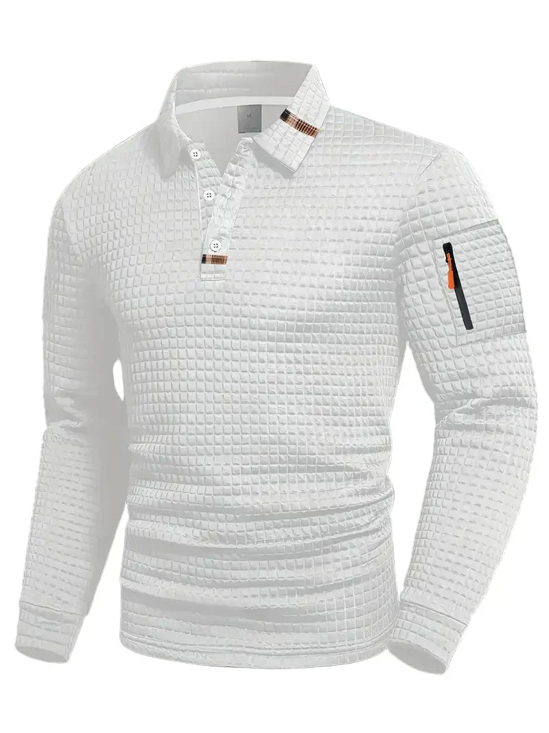 DELAUNAY | Polo à Manches Longues Texturée