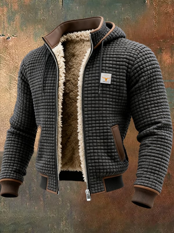 Maximilian | Cardigan homme à fermeture éclair et doublure peluche