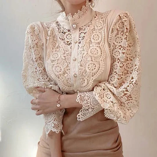 Delaunay | Chemise à manches longues avec dentelle et détails Tove