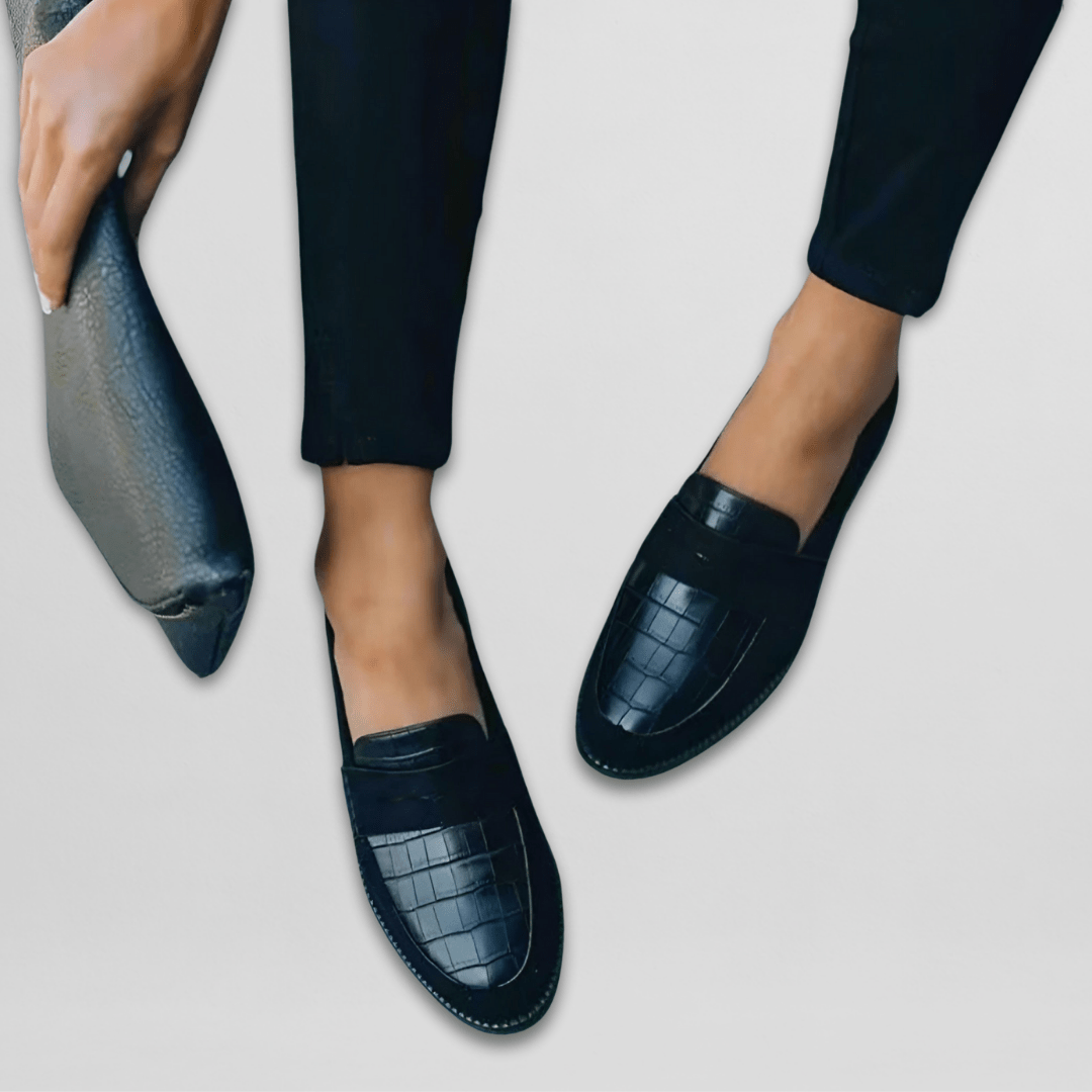 DELAUNAY | Mocassins Façon Croco Aveline
