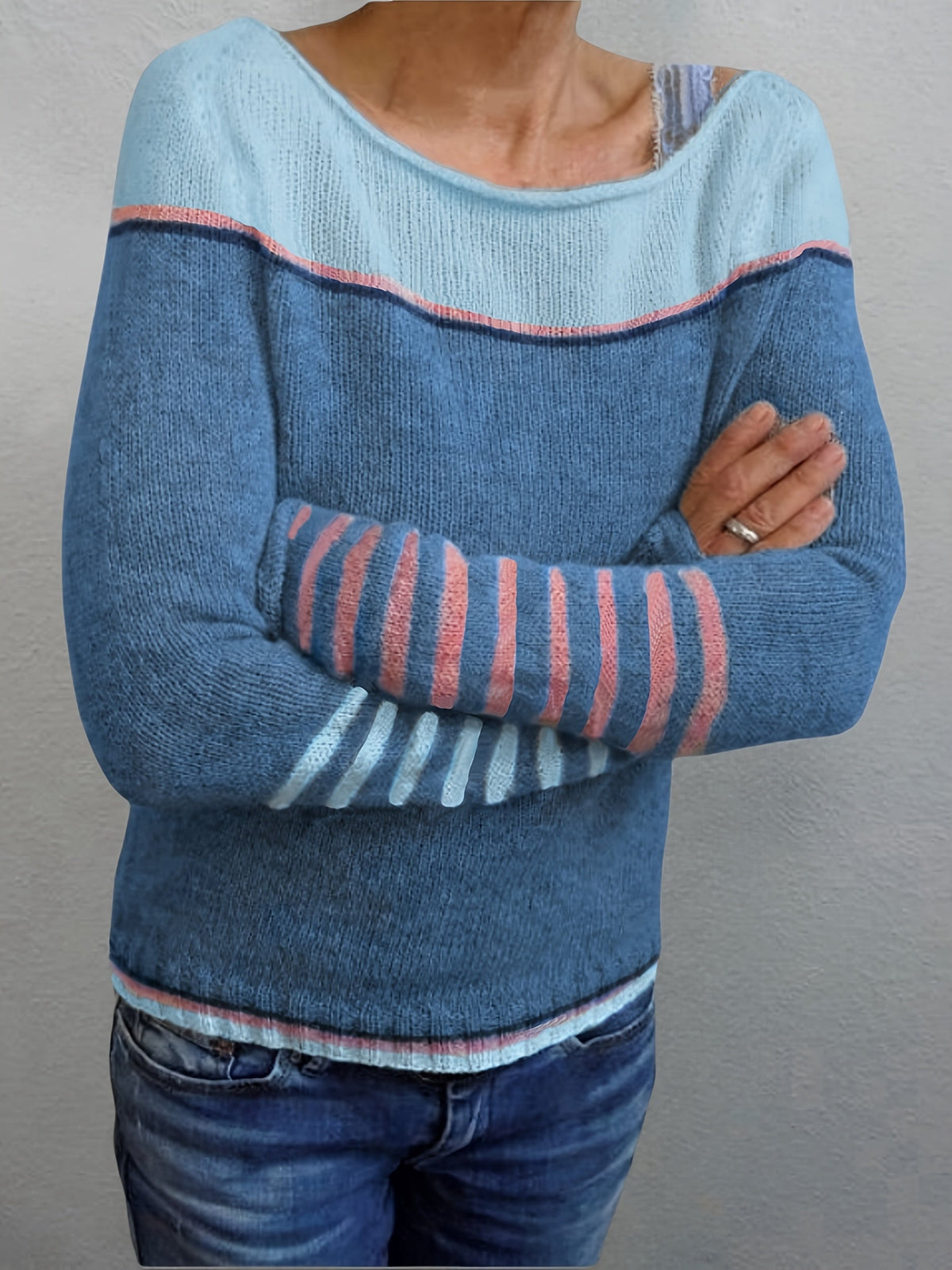 DELAUNAY | Pull Col Bateau Rayé Aveline