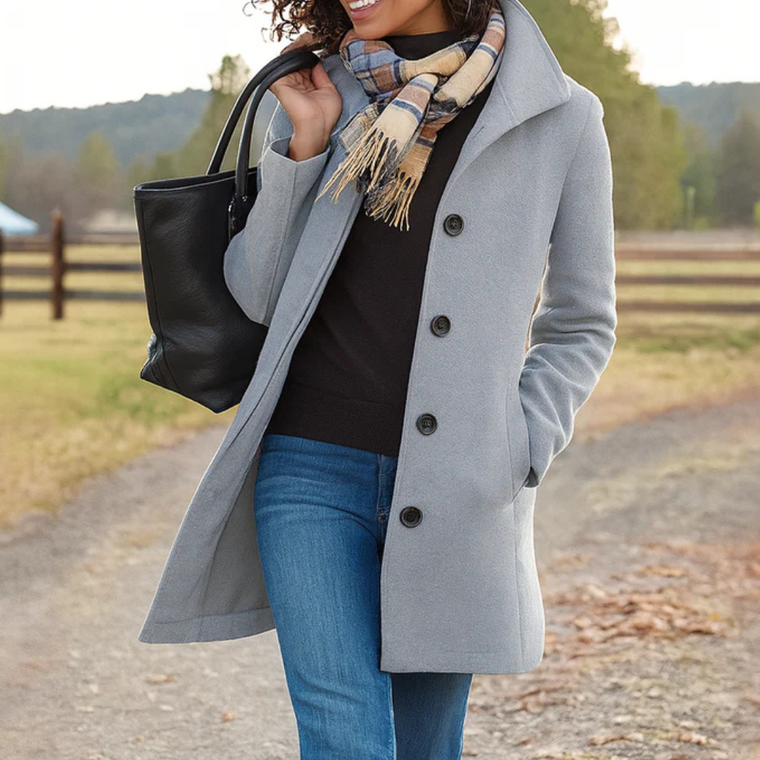 DELAUNAY | Manteau Classique Boutonné Pauline