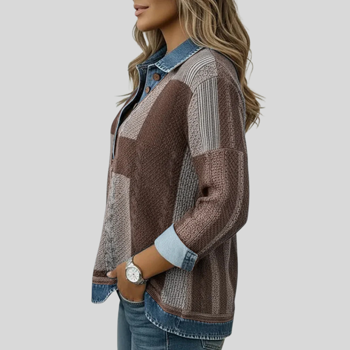 Meridell™ | Pull imprimé colorblock