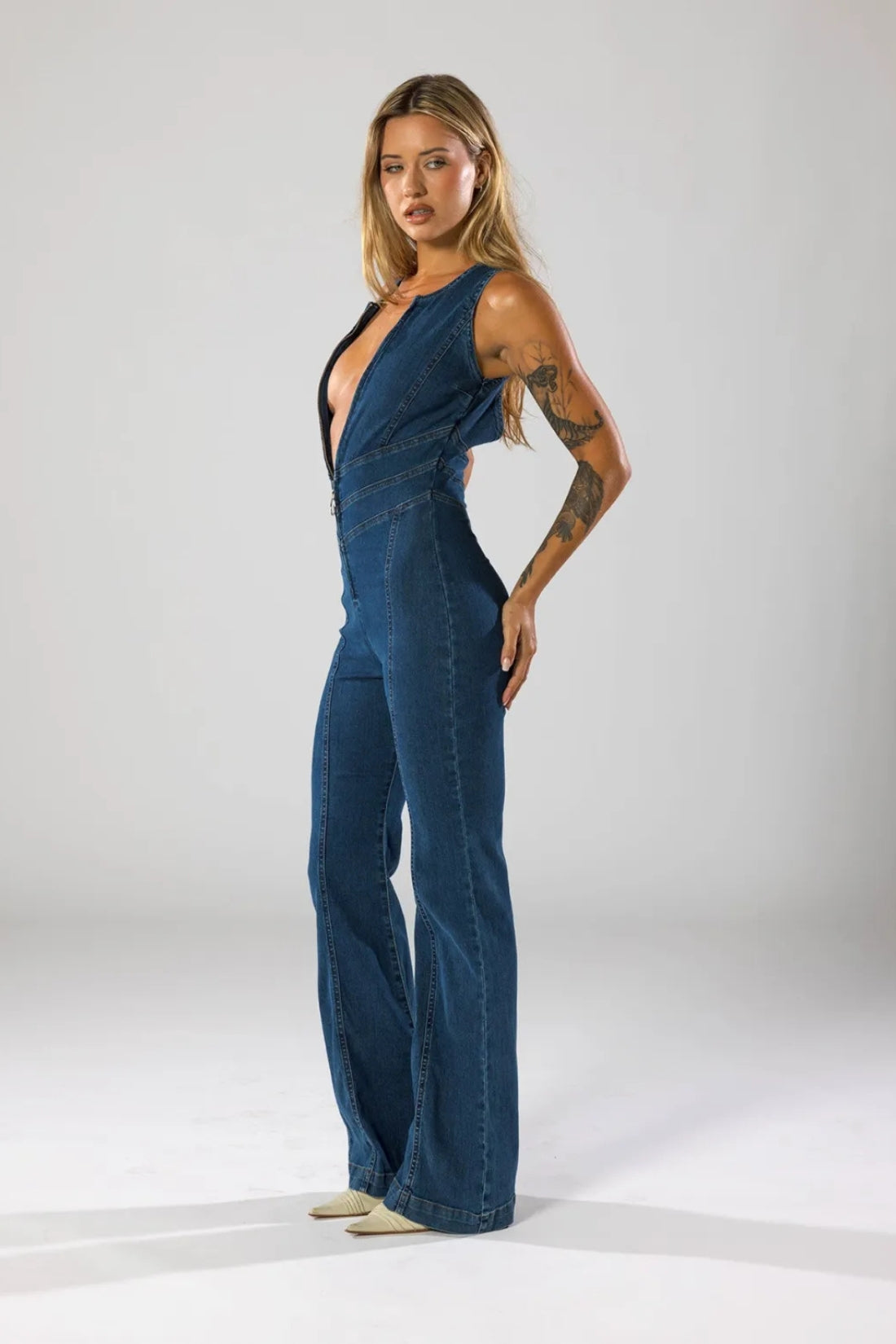 DELAUNAY | Combinaison en Denim Élégante