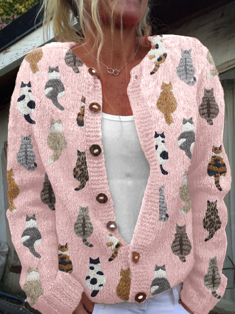 DELAUNAY | Cardigan Motif Chats Camille
