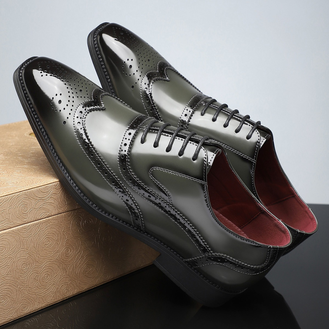 Rene | Brogue wingtip classique en cuir