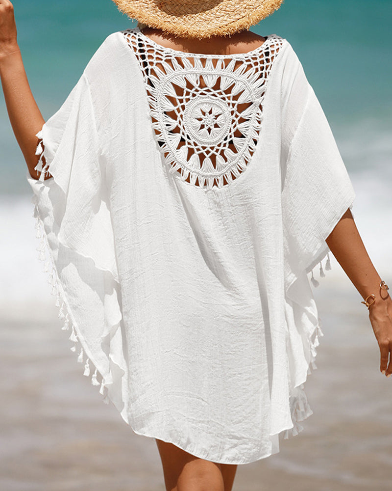 DELAUNAY | Couverture de plage avec pompons Nora