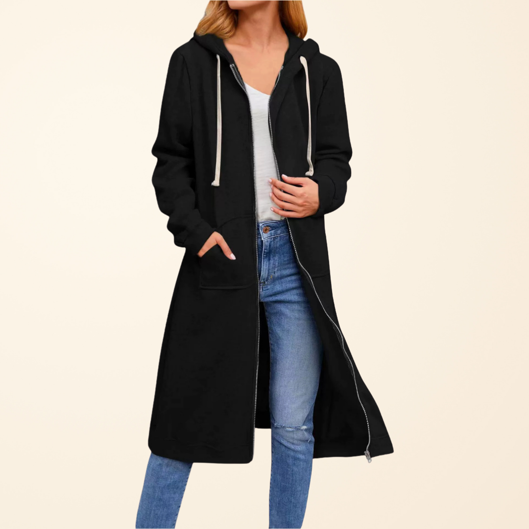 Brixley™ | Cardigan Long avec Fermeture Éclair