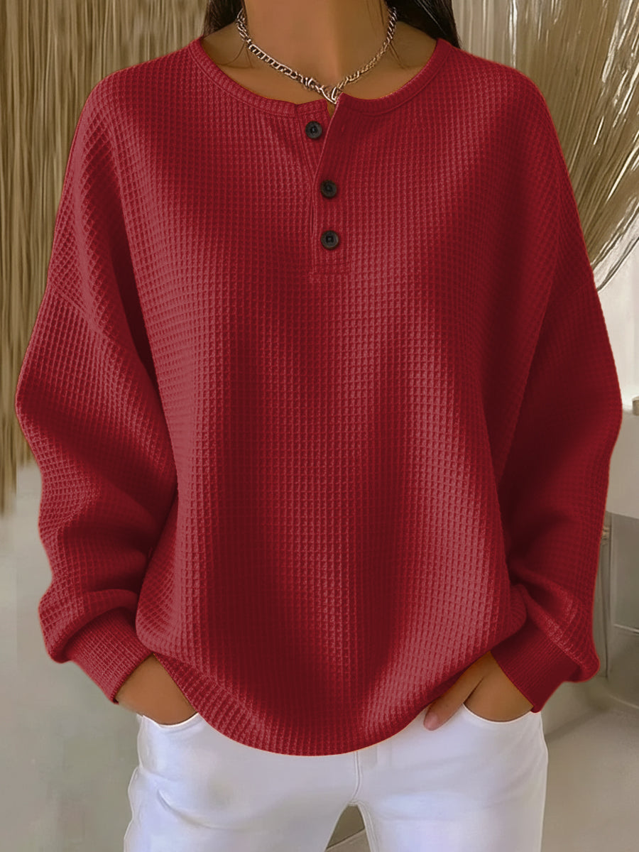 DELAUNAY | Sweat Gaufré Henley Catherine