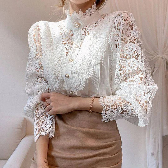 Delaunay | Chemise à manches longues avec dentelle et détails Tove