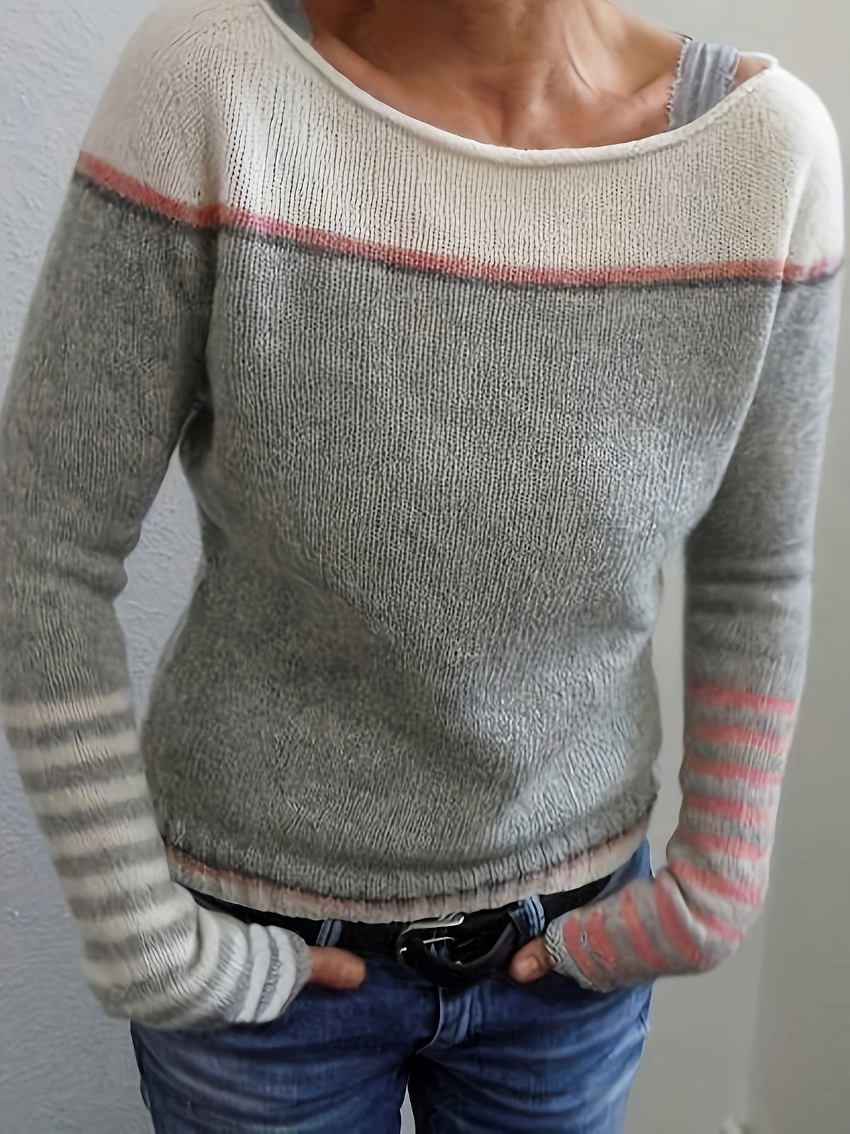 DELAUNAY | Pull Col Bateau Rayé Aveline