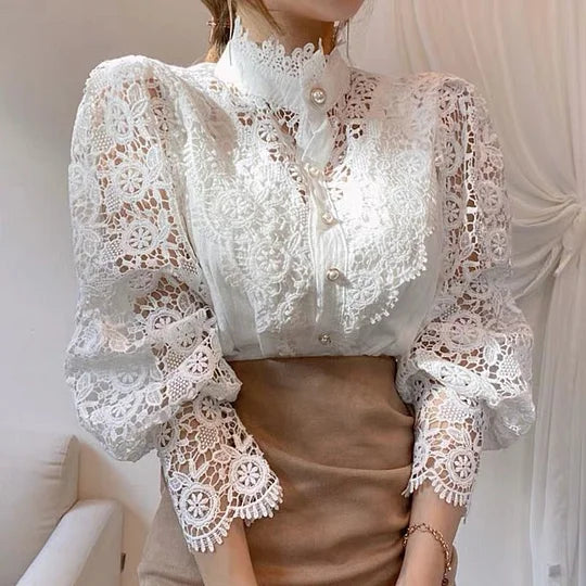 Delaunay | Chemise à manches longues avec dentelle et détails Tove