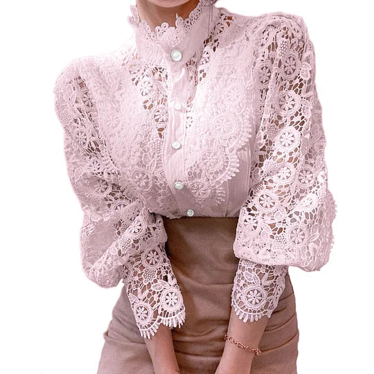 Delaunay | Chemise à manches longues avec dentelle et détails Tove