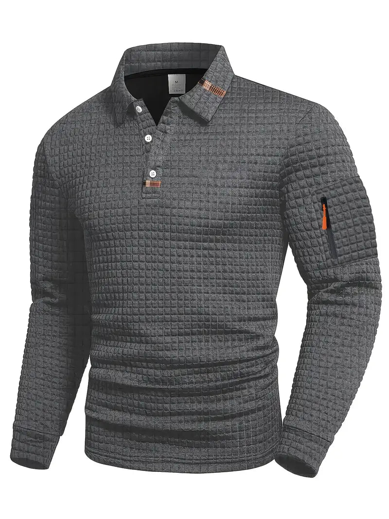 DELAUNAY | Polo à Manches Longues Texturée