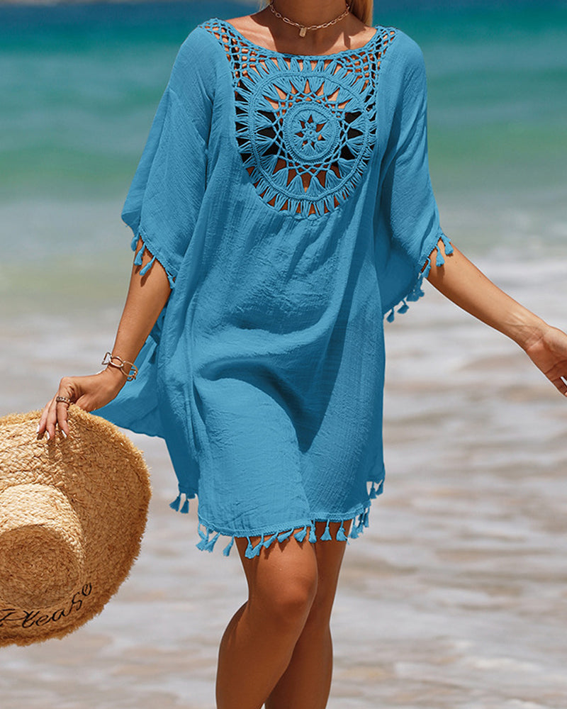 DELAUNAY | Couverture de plage avec pompons Nora