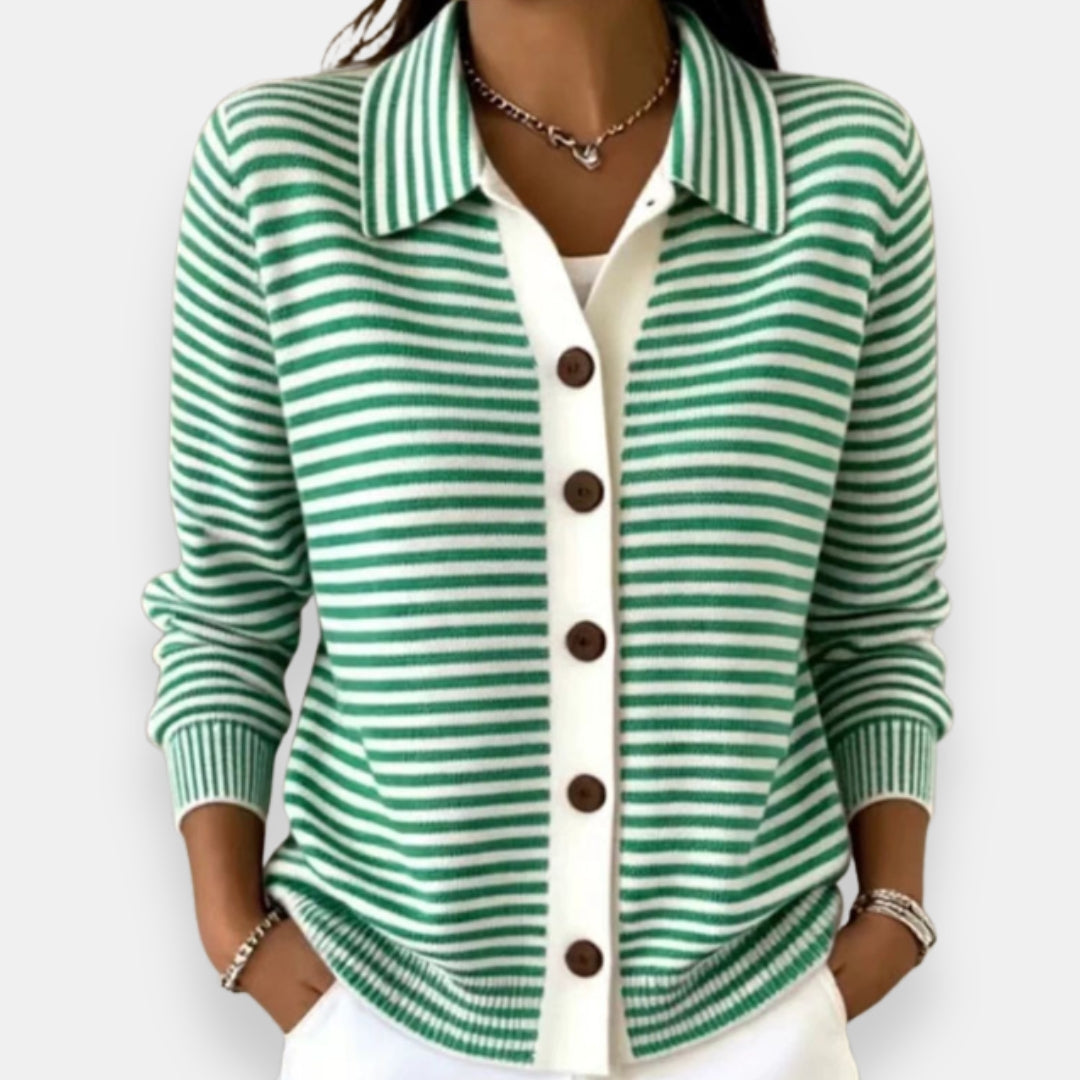 DELAUNAY | Cardigan Rayé à Boutons Camille