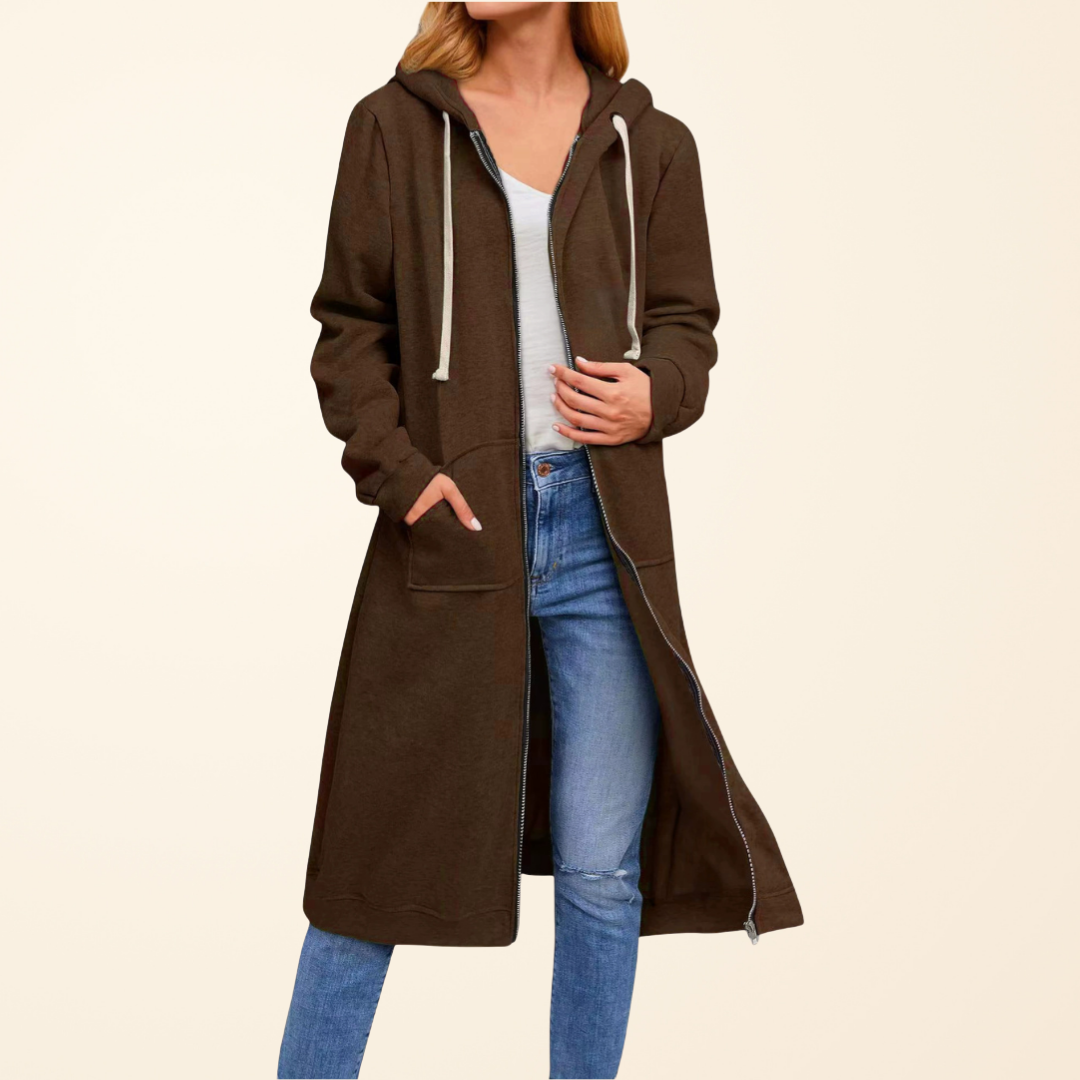 Brixley™ | Cardigan Long avec Fermeture Éclair