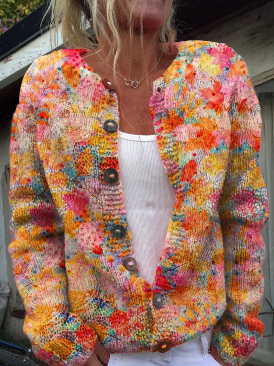 DELAUNAY | Cardigan Aquarelle Multicolore Sandrine