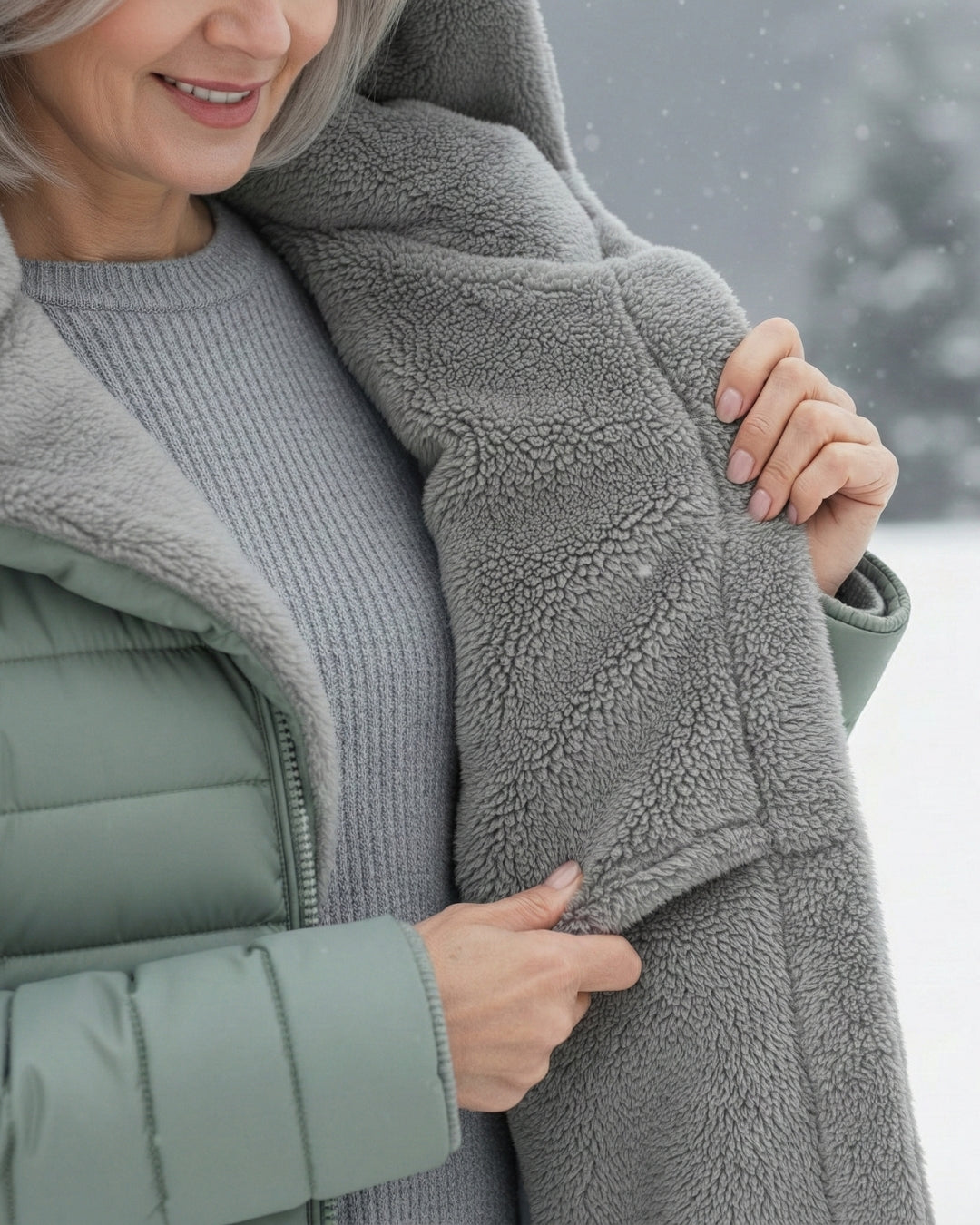 Clair | Manteau Matelassé à Doublure Polaire
