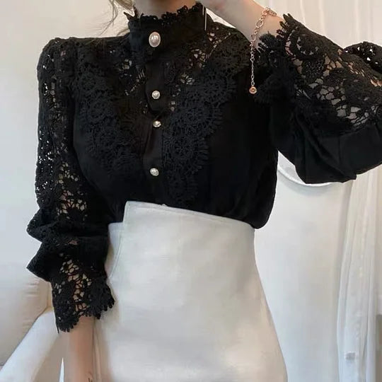Delaunay | Chemise à manches longues avec dentelle et détails Tove