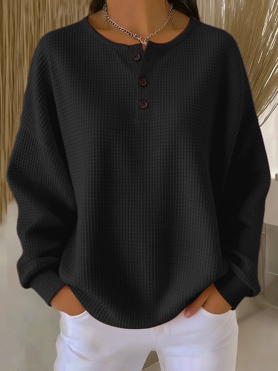 DELAUNAY | Sweat Gaufré Henley Catherine