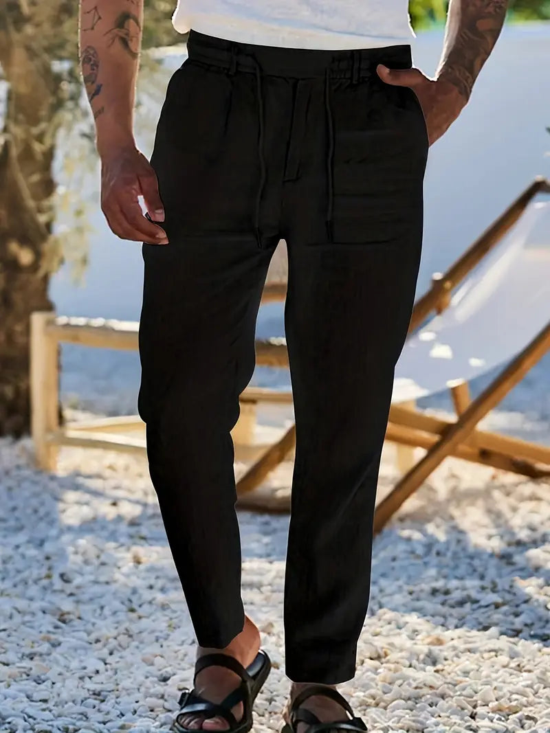 DELAUNAY | Pantalons Larges en Lin avec Cordon
