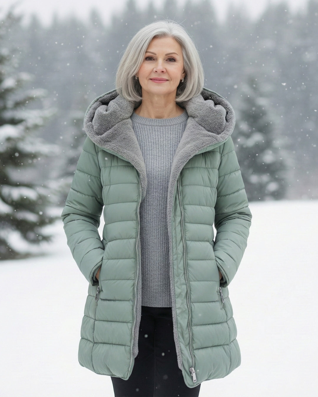 Clair | Manteau Matelassé à Doublure Polaire