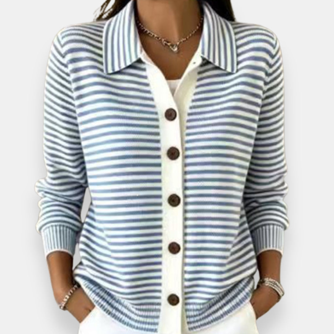 DELAUNAY | Cardigan Rayé à Boutons Camille