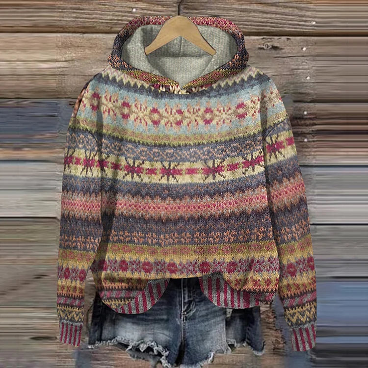 DELAUNAY | Pull à Capuche Jacquard Chloé