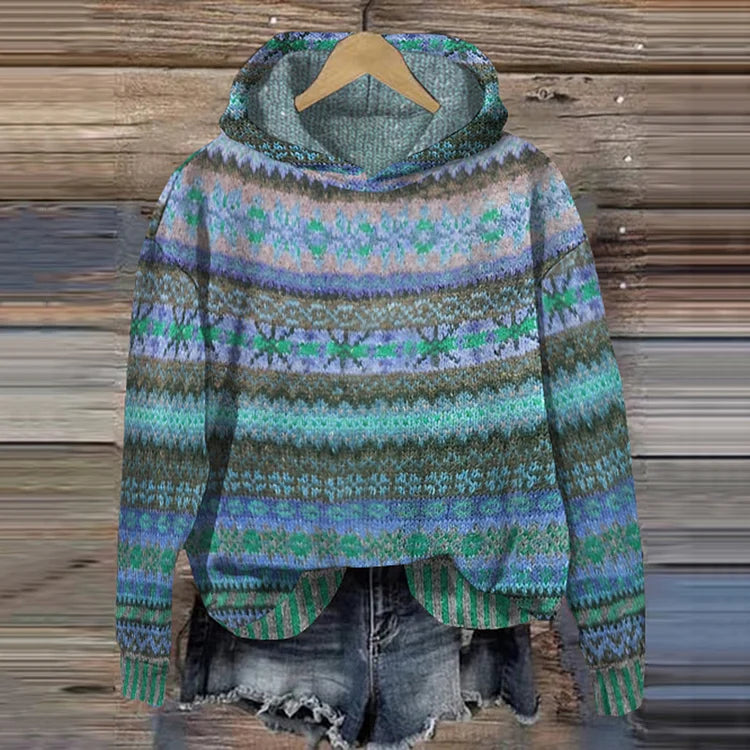 DELAUNAY | Pull à Capuche Jacquard Chloé
