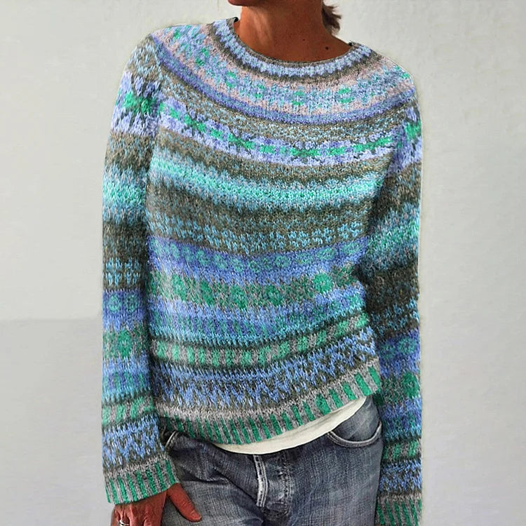 DELAUNAY | Pull Maille Chinée Océan Florence