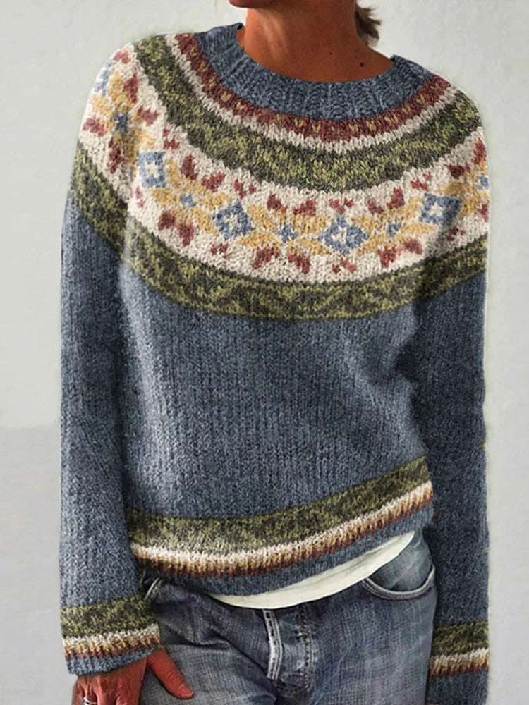 DELAUNAY | Pull Empiècement Jacquard Marie