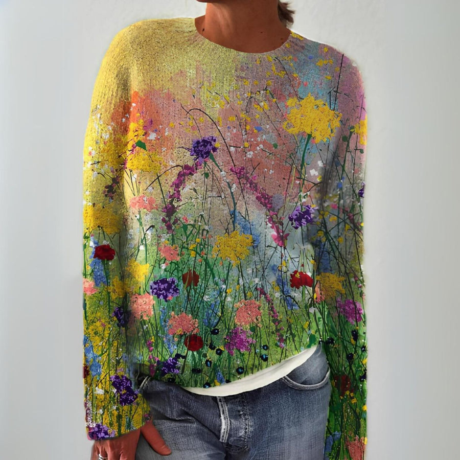 DELAUNAY | Pull Maille Prairie Fleurie Manon