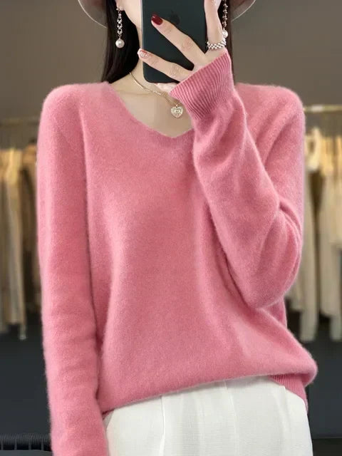 DELAUNAY | Pull Col V Maille Douce Martine