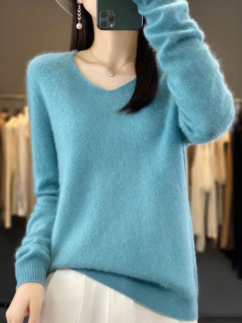 DELAUNAY | Pull Col V Maille Douce Martine