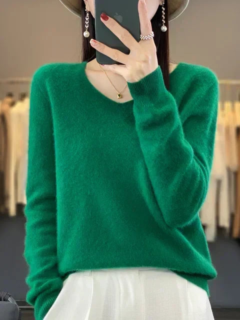 DELAUNAY | Pull Col V Maille Douce Martine