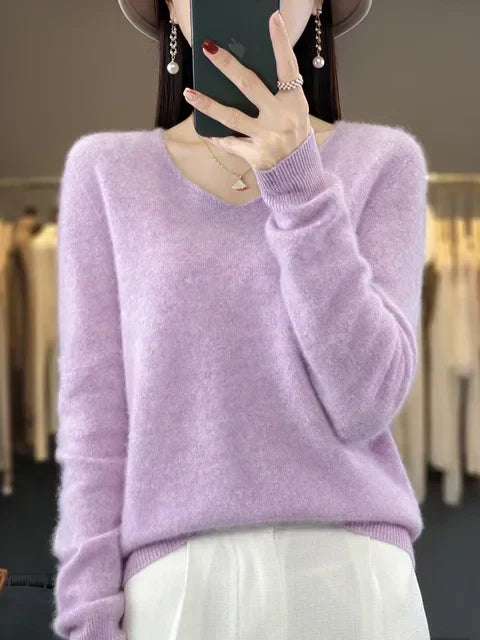 DELAUNAY | Pull Col V Maille Douce Martine