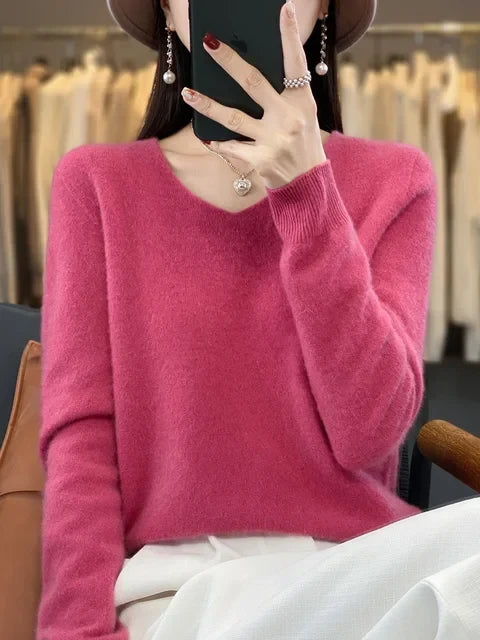 DELAUNAY | Pull Col V Maille Douce Martine