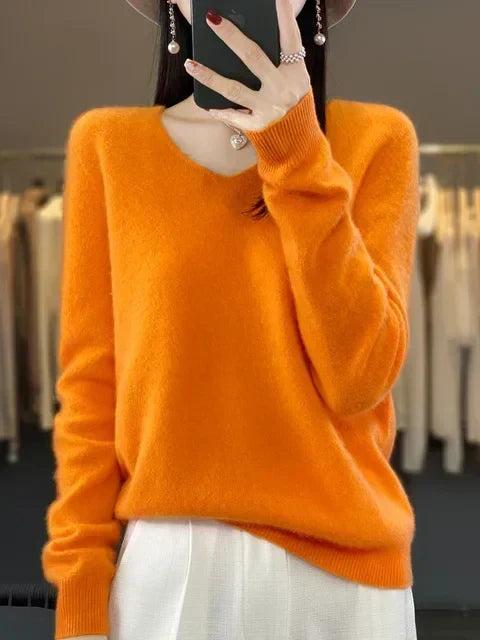DELAUNAY | Pull Col V Maille Douce Martine