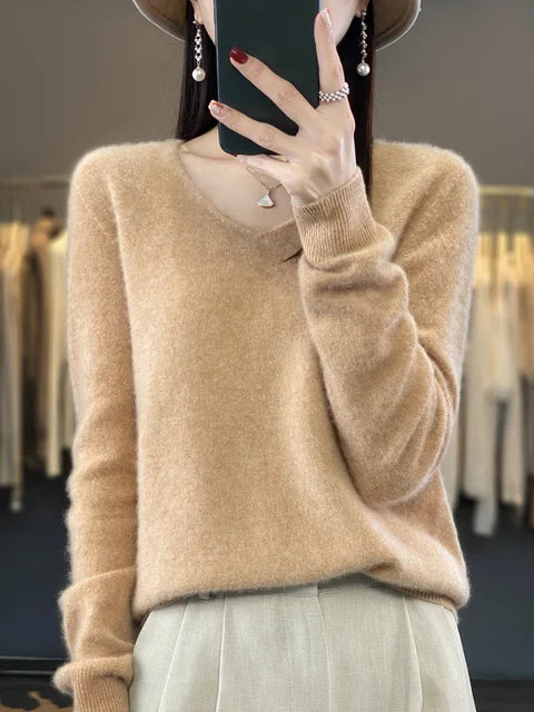 DELAUNAY | Pull Col V Maille Douce Martine