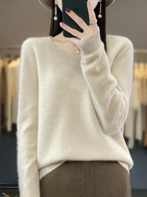 DELAUNAY | Pull Col V Maille Douce Martine