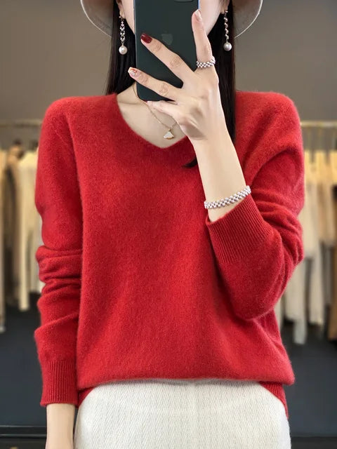 DELAUNAY | Pull Col V Maille Douce Martine