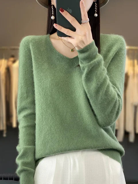 DELAUNAY | Pull Col V Maille Douce Martine
