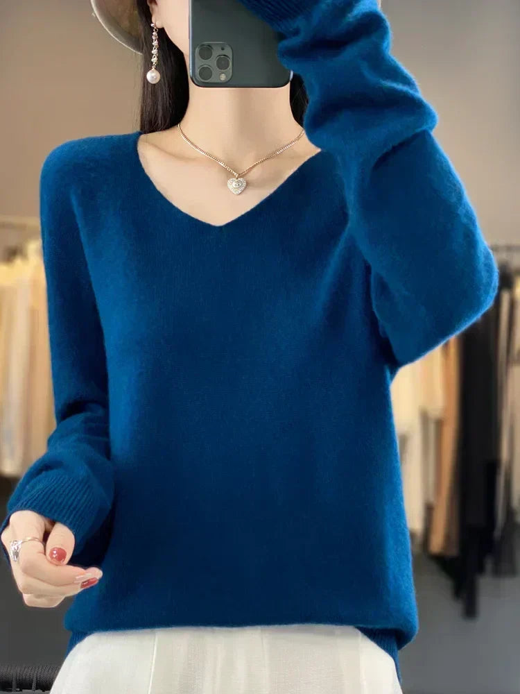 DELAUNAY | Pull Col V Maille Douce Martine
