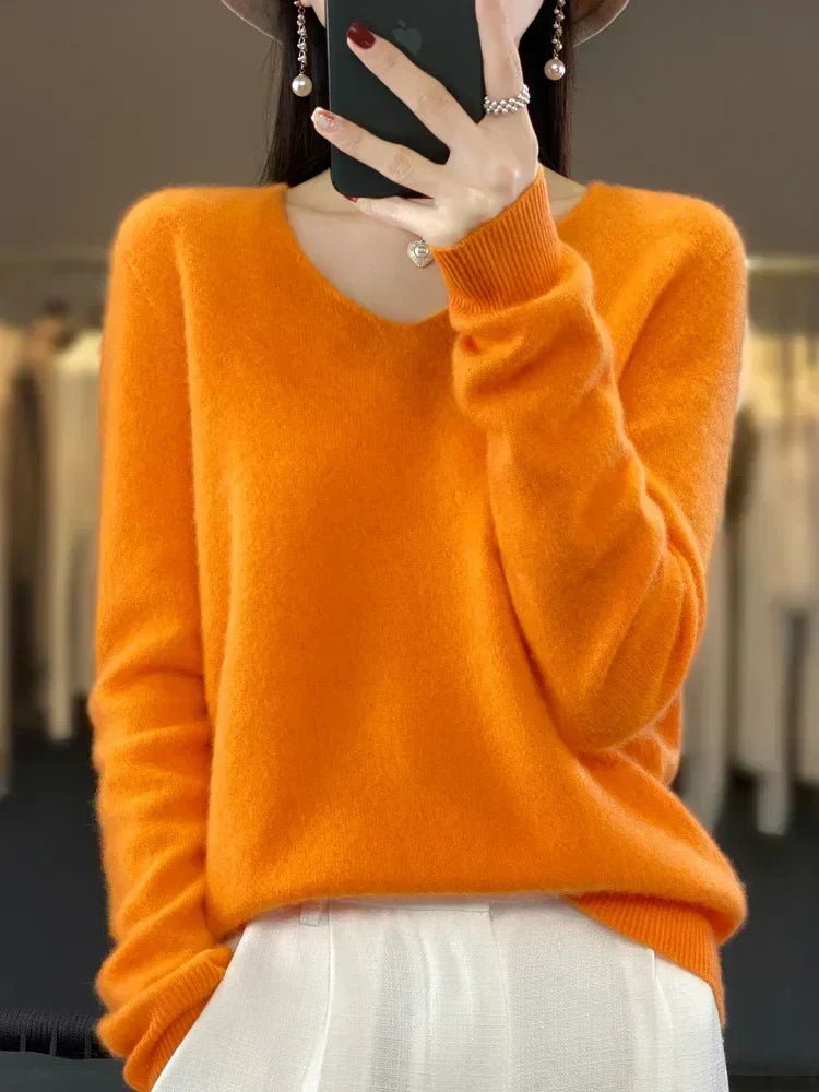 DELAUNAY | Pull Col V Maille Douce Martine